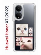 Чехол-накладка Huawei Honor X7 (2022) (638390) Kruche PRINT Коты