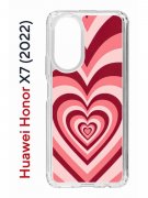 Чехол-накладка Huawei Honor X7 (2022) (638390) Kruche PRINT Сердце
