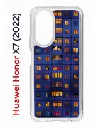 Чехол-накладка Huawei Honor X7 (2022) (638390) Kruche PRINT Ночные окна