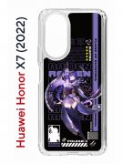 Чехол-накладка Huawei Honor X7 (2022) Kruche Print Raiden Genshin