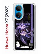 Чехол-накладка Huawei Honor X7 (2022) Kruche Print Raiden Genshin