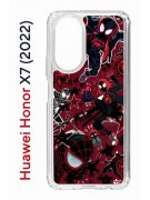 Чехол-накладка Huawei Honor X7 (2022) (638390) Kruche PRINT Майлз Человек-паук