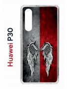 Чехол-накладка Huawei P30  (638392) Kruche PRINT Крылья