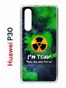 Чехол-накладка Huawei P30  (638392) Kruche PRINT Toxic
