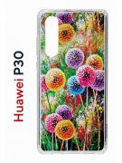 Чехол-накладка Huawei P30  (638392) Kruche PRINT Одуванчики