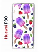 Чехол-накладка Huawei P30  (638392) Kruche PRINT Ice Cream