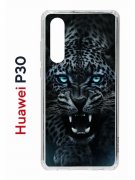 Чехол-накладка Huawei P30 Kruche Print Дикий леопард