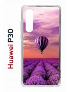 Чехол-накладка Huawei P30  (638392) Kruche PRINT Лавандовый рай