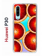 Чехол-накладка Huawei P30  (638392) Kruche PRINT Orange