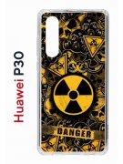Чехол-накладка Huawei P30  (638392) Kruche PRINT Danger