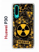 Чехол-накладка Huawei P30  (638392) Kruche PRINT Danger