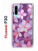 Чехол-накладка Huawei P30  (638392) Kruche PRINT Гортензия
