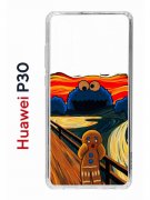 Чехол-накладка Huawei P30  (638392) Kruche PRINT Cookie Scream