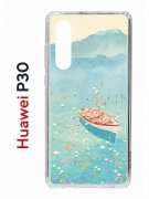 Чехол-накладка Huawei P30  (638392) Kruche PRINT озеро цветов