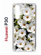 Чехол-накладка Huawei P30  (638392) Kruche PRINT Ромашки