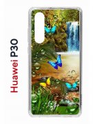 Чехол-накладка Huawei P30  (638392) Kruche PRINT Водопад
