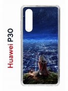Чехол-накладка Huawei P30  (638392) Kruche PRINT Ночные Огни