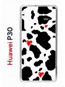 Чехол-накладка Huawei P30  (638392) Kruche PRINT Корова