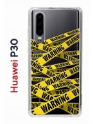 Чехол-накладка Huawei P30  (638392) Kruche PRINT Warning