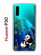Чехол-накладка Huawei P30  (638392) Kruche PRINT Панды