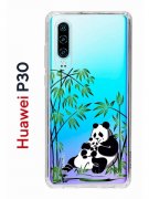 Чехол-накладка Huawei P30  (638392) Kruche PRINT Панды