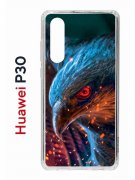Чехол-накладка Huawei P30  (638392) Kruche PRINT Орел
