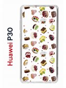Чехол-накладка Huawei P30  (638392) Kruche PRINT Cake
