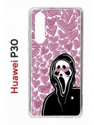 Чехол-накладка Huawei P30  (638392) Kruche PRINT Любовь и Крик