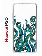 Чехол-накладка Huawei P30  (638392) Kruche PRINT Щупальца