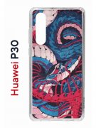 Чехол-накладка Huawei P30 Kruche Print Японская змея