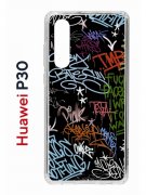Чехол-накладка Huawei P30  (638392) Kruche PRINT Граффити