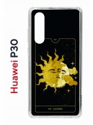 Чехол-накладка Huawei P30  (638392) Kruche PRINT Tarot Lovers