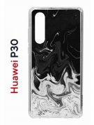 Чехол-накладка Huawei P30  (638392) Kruche PRINT Разводы краски