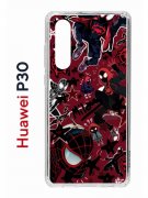 Чехол-накладка Huawei P30  (638392) Kruche PRINT Майлз Человек-паук