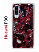 Чехол-накладка Huawei P30 Kruche Print Майлз Человек-паук