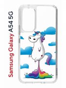 Чехол-накладка Samsung Galaxy A54 5G (638391) Kruche PRINT Flying Unicorn