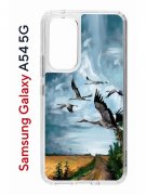 Чехол-накладка Samsung Galaxy A54 5G (638391) Kruche PRINT Журавли