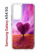 Чехол-накладка Samsung Galaxy A54 5G (638391) Kruche PRINT Pink heart