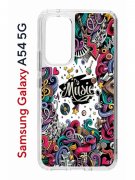 Чехол-накладка Samsung Galaxy A54 5G (638391) Kruche PRINT Music