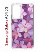 Чехол-накладка Samsung Galaxy A54 5G (638391) Kruche PRINT Гортензия