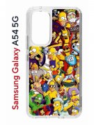 Чехол-накладка Samsung Galaxy A54 5G Kruche Print Симпсоны
