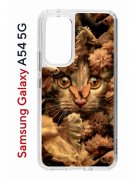 Чехол-накладка Samsung Galaxy A54 5G (638391) Kruche PRINT Котик с рыбками