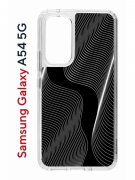 Чехол-накладка Samsung Galaxy A54 5G (638391) Kruche PRINT Line black