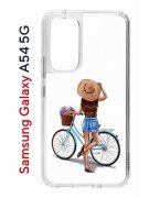 Чехол-накладка Samsung Galaxy A54 5G Kruche Print Велосипедная прогулка