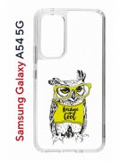Чехол-накладка Samsung Galaxy A54 5G (638391) Kruche PRINT Сова в очках