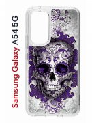 Чехол-накладка Samsung Galaxy A54 5G (638391) Kruche PRINT Sugar Skull