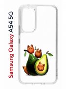 Чехол-накладка Samsung Galaxy A54 5G Kruche Print Авокотики