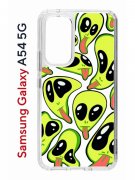 Чехол-накладка Samsung Galaxy A54 5G Kruche Print Инопланетянин