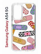 Чехол-накладка Samsung Galaxy A54 5G (638391) Kruche PRINT Милые пластыри