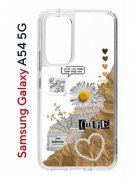 Чехол-накладка Samsung Galaxy A54 5G (638391) Kruche PRINT Крафтовые наклейки